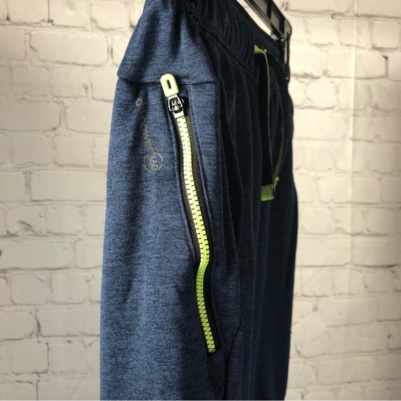 Youth (Boys) Russell Navy Blue Sweatepants with Lime Green Accents. Size 14/16 - Picture 8 of 12